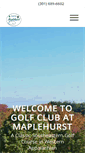 Mobile Screenshot of maplehurstcc.net